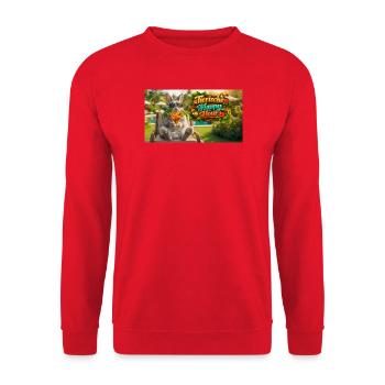 Tierische Happy Hour Urlaub Ferien Spaß - Unisex Pullover - Rot - Vorne - Alina (178cm) & Michal (187cm)