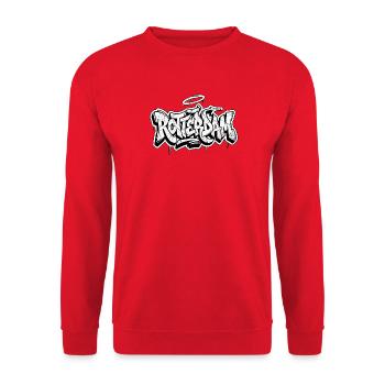 Rotterdam Graffiti - Unisex Pullover - Rot - Vorne - Alina (178cm) & Michal (187cm)