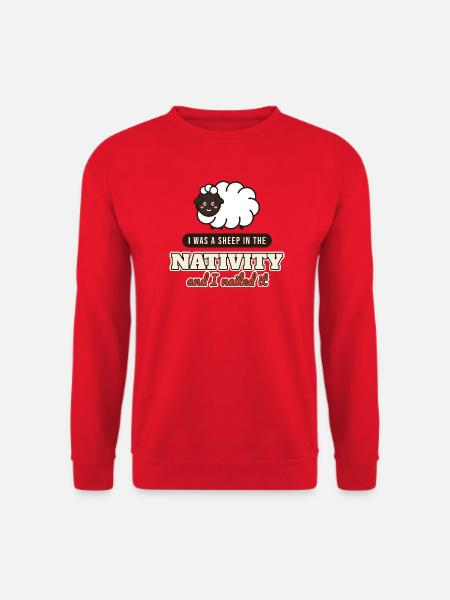 Ich war ein Schaf in der Krippe (und ich habe es perfekt getroffen) - Unisex Pullover - Rot