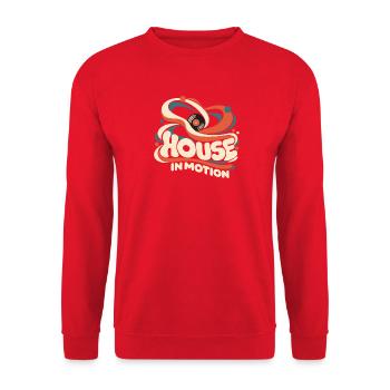 House In Motion Vinyl - Unisex Pullover - Rot - Vorne - Alina (178cm) & Michal (187cm)