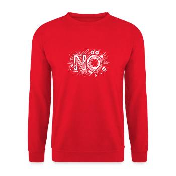 NÖ – Nein ist auch eine Antwort - Unisex Pullover - Rot - Vorne - Alina (178cm) & Michal (187cm)