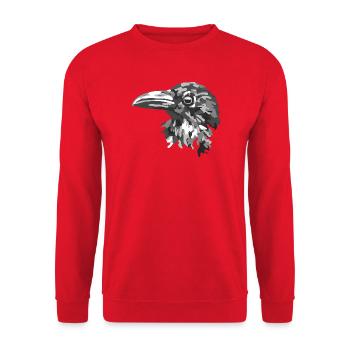 Rabenkopf Tarngrafik - Unisex Pullover - Rot - Vorne - Alina (178cm) & Michal (187cm)