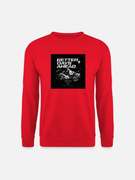 Bessere Tage voraus, Bergkosmos, - Unisex Pullover - Rot