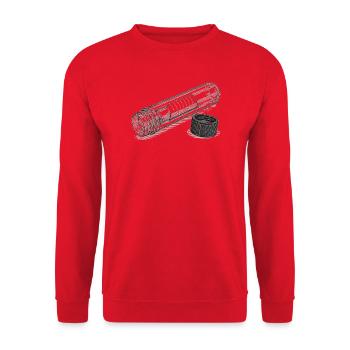 Geocaching PETling - Unisex Pullover - Rot - Vorne - Alina (178cm) & Michal (187cm)