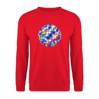 Disco-Mosaikkugel - Unisex Pullover - Rot - Vorne - Alina (178cm) & Michal (187cm)