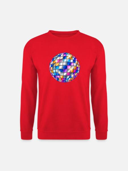 Disco-Mosaikkugel - Unisex Pullover - Rot
