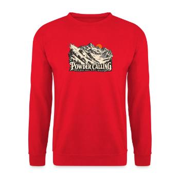 Powder Calling – Snowboard Freeride - Unisex Pullover - Rot - Vorne - Alina (178cm) & Michal (187cm)
