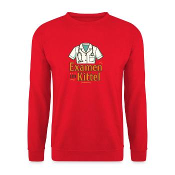 Geschenk zum bestandenen Pflegeexamen - Unisex Pullover - Rot - Vorne - Alina (178cm) & Michal (187cm)