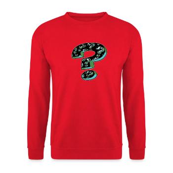 Fragezeichen 1 - Unisex Pullover - Rot - Vorne - Alina (178cm) & Michal (187cm)