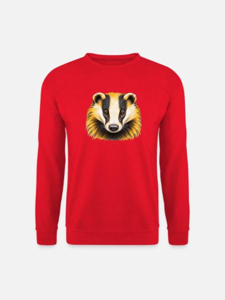 Gelb-schwarzer Dachskopf - Unisex Pullover - Rot