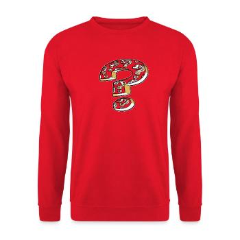 Fragezeichen 2 - Unisex Pullover - Rot - Vorne - Alina (178cm) & Michal (187cm)