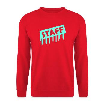 Neon Staff Graffiti Drips - Unisex Pullover - Rot - Vorne - Alina (178cm) & Michal (187cm)
