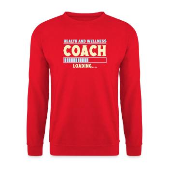 Fitness Motivation Bodybuilder Health Coach Gym - Unisex Pullover - Rot - Vorne - Alina (178cm) & Michal (187cm)