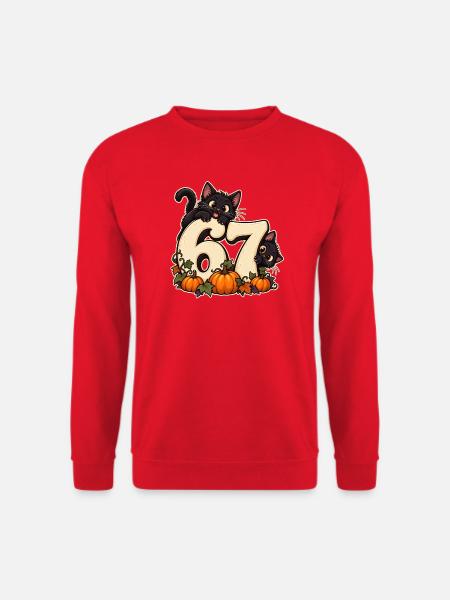 67 Katzenchaos - Unisex Pullover - Rot