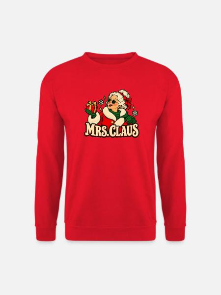 Mrs Claus Vintage Weihnacht - Unisex Pullover - Rot
