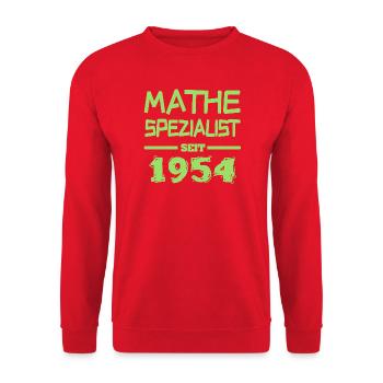 1954 - Unisex Pullover - Rot - Vorne - Alina (178cm) & Michal (187cm)