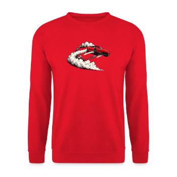  Electric Roadster – Supercar Launch Edition - Unisex Pullover - Rot - Vorne - Alina (178cm) & Michal (187cm)