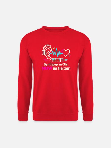 Synthpop Fan Neue Deutsche Welle 80er Musik - Unisex Pullover - Rot