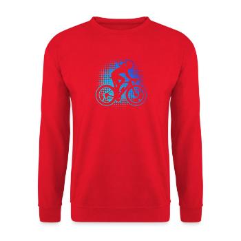 Strassenradsport Geschenkidee für die Velofahrerin - Unisex Pullover - Rot - Vorne - Alina (178cm) & Michal (187cm)