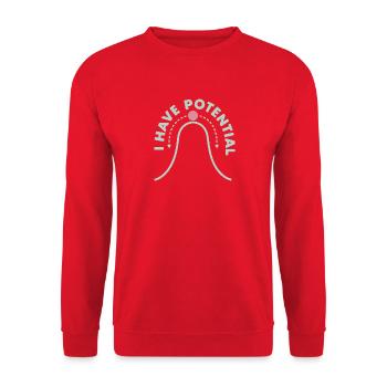 Ich habe Potenzial - Unisex Pullover - Rot - Vorne - Alina (178cm) & Michal (187cm)