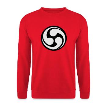mitzu_tomoe_02 - Unisex Pullover - Rot - Vorne - Alina (178cm) & Michal (187cm)