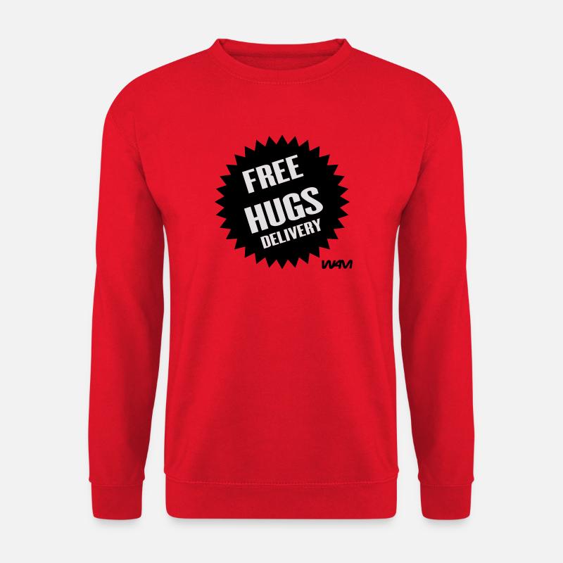 free hugs delivery  - Unisex Pullover - Rot