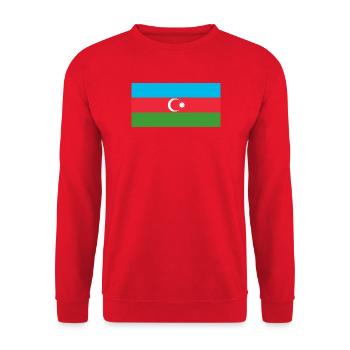 Aufkleber Flagge von Aserbaidschan Aufkleber Aserbaidschan - Unisex Pullover - Rot - Vorne - Alina (178cm) & Michal (187cm)