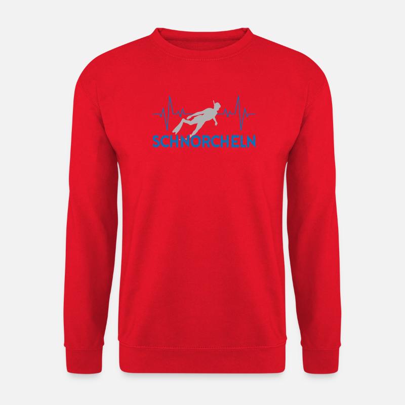 Schnorcheln Herzschlag - Unisex Pullover - Rot