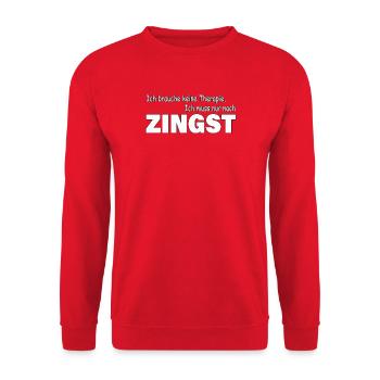 Thérapie Zingst - Sweat-shirt Unisexe - rouge - Devant - Alina (178cm) & Michal (187cm)