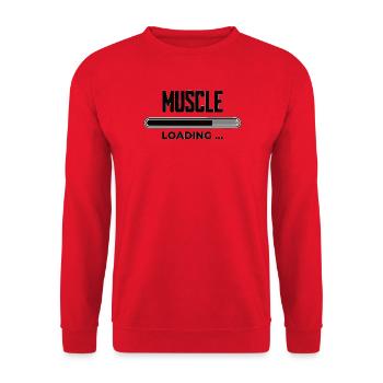 Muscle Loading Progress - Unisex Sweatshirt - red - Front - Alina (178cm) & Michal (187cm)
