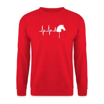 Hobby Horsing - Unisex Pullover - Rot - Vorne - Alina (178cm) & Michal (187cm)