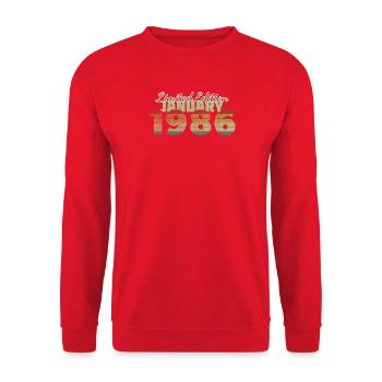 40e anniversaire Édition Limitée (SCR) 01/1986 - Sweat-shirt Unisexe - rouge - Devant - Alina (178cm) & Michal (187cm)