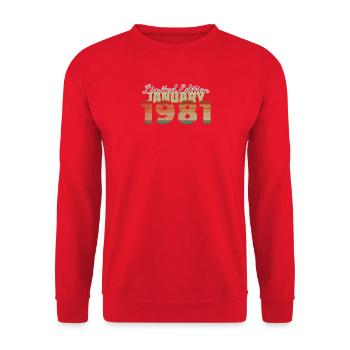 45e anniversaire Édition Limitée (SCR) 01/1981 - Sweat-shirt Unisexe - rouge - Devant - Alina (178cm) & Michal (187cm)