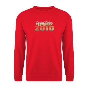 16. Geburtstag Limited Edition (SCR) 02/2010 - Unisex Pullover - Rot - Vorne - Alina (178cm) & Michal (187cm)