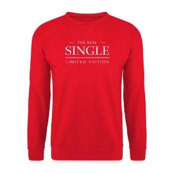 The Real Single Limited Edition – Funny Design - Unisex Sweatshirt - red - Front - Alina (178cm) & Michal (187cm)