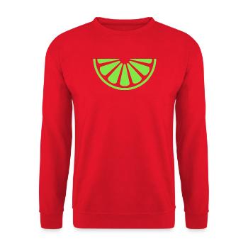 Tranche de citron vert - Sweat-shirt Unisexe - rouge - Devant - Alina (178cm) & Michal (187cm)