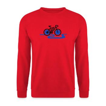 Moteur à engrenages moderne pour vélo électrique - Sweat-shirt Unisexe - rouge - Devant - Alina (178cm) & Michal (187cm)