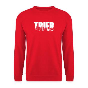 Trèves - Horizon - Fonts - Moselle Rhénanie-Palatinat - Sweat-shirt Unisexe - rouge - Devant - Alina (178cm) & Michal (187cm)