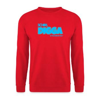 SCHIRI, DIGGA. Schon wieder VAR? - Unisex Pullover - Rot - Vorne - Alina (178cm) & Michal (187cm)