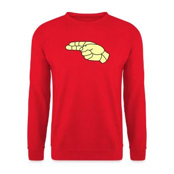 hand_pistole02 - Unisex Pullover - Rot - Vorne - Alina (178cm) & Michal (187cm)