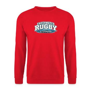 Unterwasser Rugby 3D TeamSport - Unisex Pullover - Rot - Vorne - Alina (178cm) & Michal (187cm)