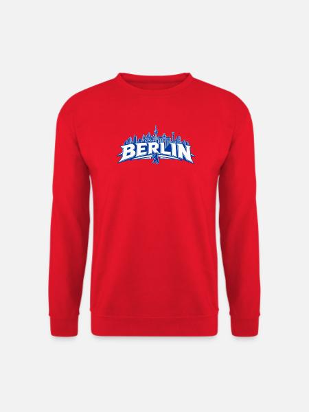 Berlin Skyline Bärenlogo - Unisex Pullover - Rot