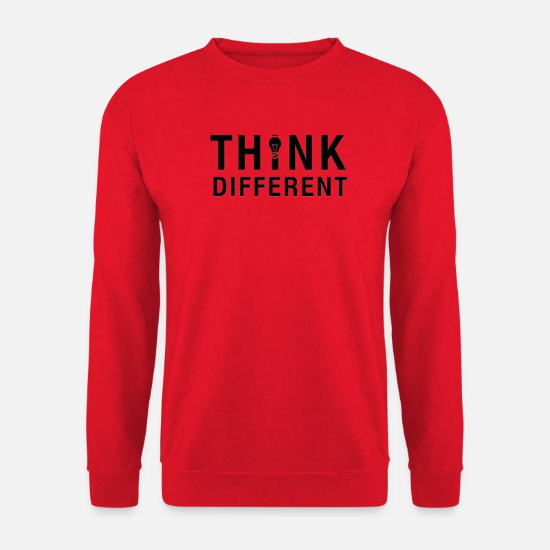 Creative Think Different Lightbulb Design - Unisex Sweatshirt - red