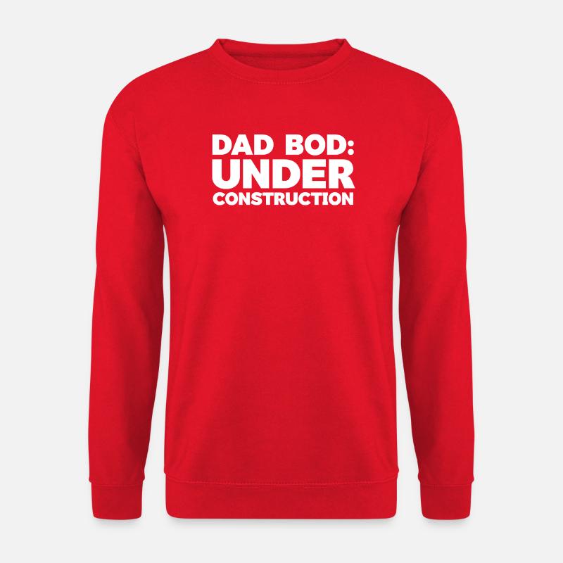 Papa Bod im Bau Witz Design - Unisex Pullover - Rot