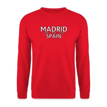 Madrid – Spain - Unisex Sweatshirt - red - Front - Alina (178cm) & Michal (187cm)