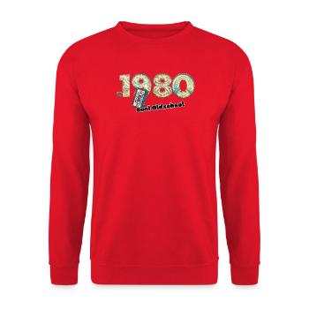 Vintage rétro – cassette – Cool Olds des années 1980 - Sweat-shirt Unisexe - rouge - Devant - Alina (178cm) & Michal (187cm)