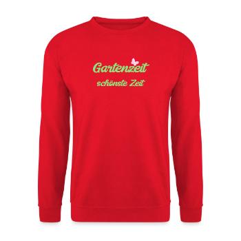 Temps de jardinage - moment le plus beau - Sweat-shirt Unisexe - rouge - Devant - Alina (178cm) & Michal (187cm)