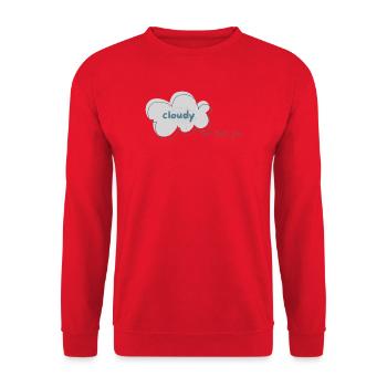 cloudy_person - Sweat-shirt Unisexe - rouge - Devant - Alina (178cm) & Michal (187cm)