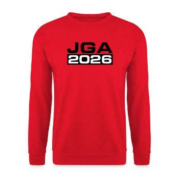 Jga 2026 Bachelor Party - Unisex Sweatshirt - red - Front - Alina (178cm) & Michal (187cm)