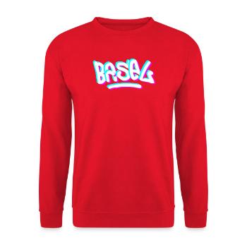 Graffiti de la journée de Bâle - Sweat-shirt Unisexe - rouge - Devant - Alina (178cm) & Michal (187cm)